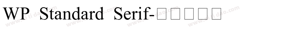 WP Standard Serif字体转换